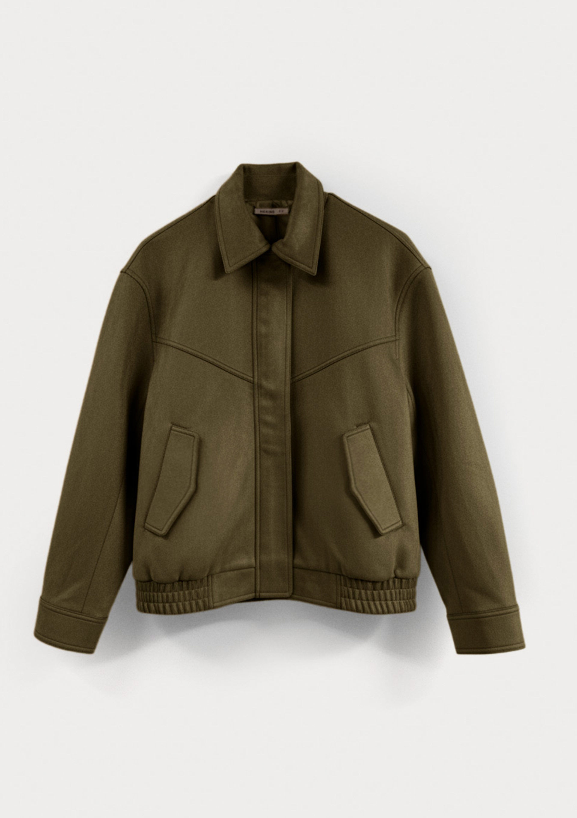 Jaqueta Feminina Bomber Em Suede - Verde