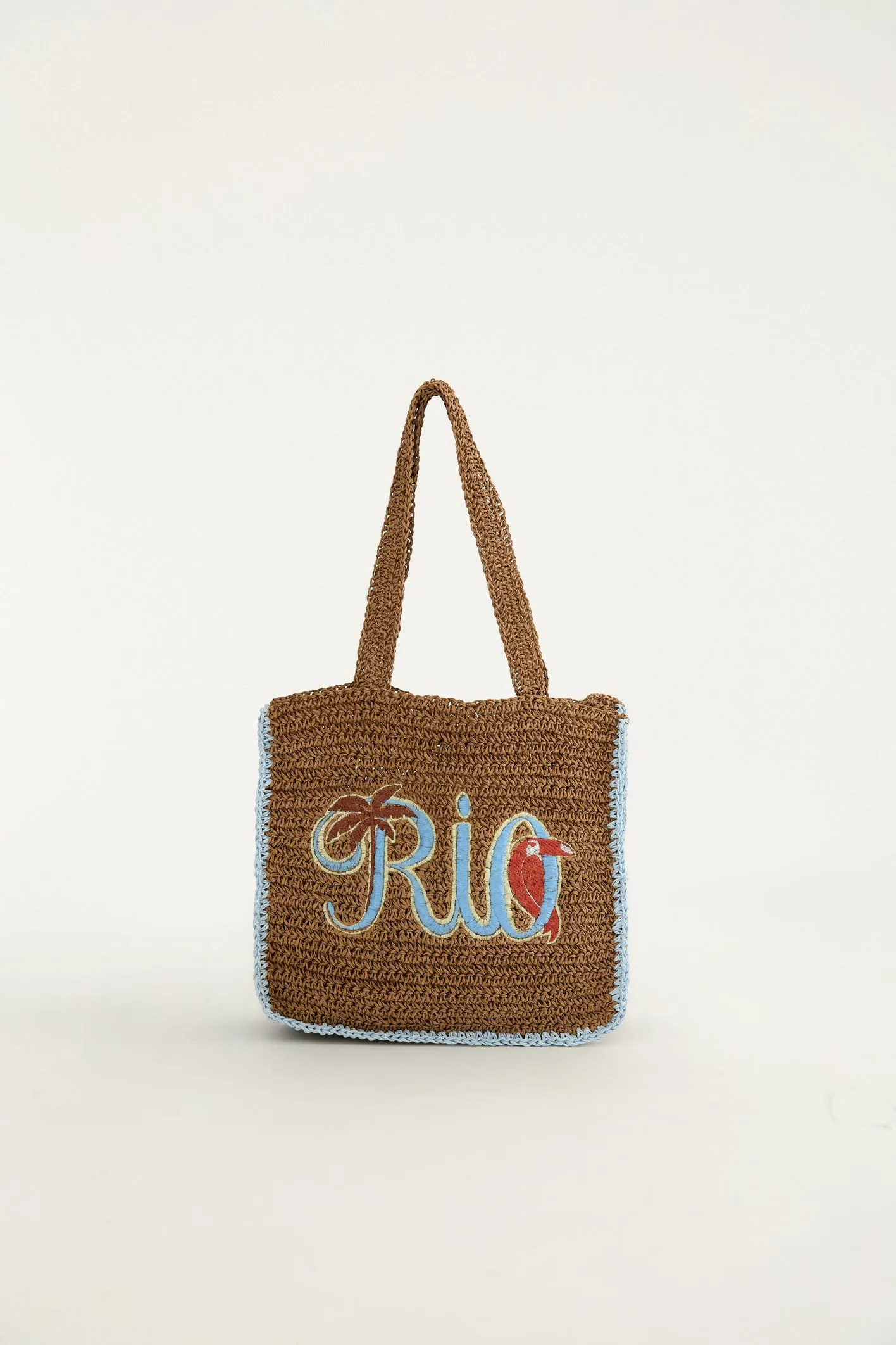 Bolsa Artesanal Rio Tipográfico Liso Pequena