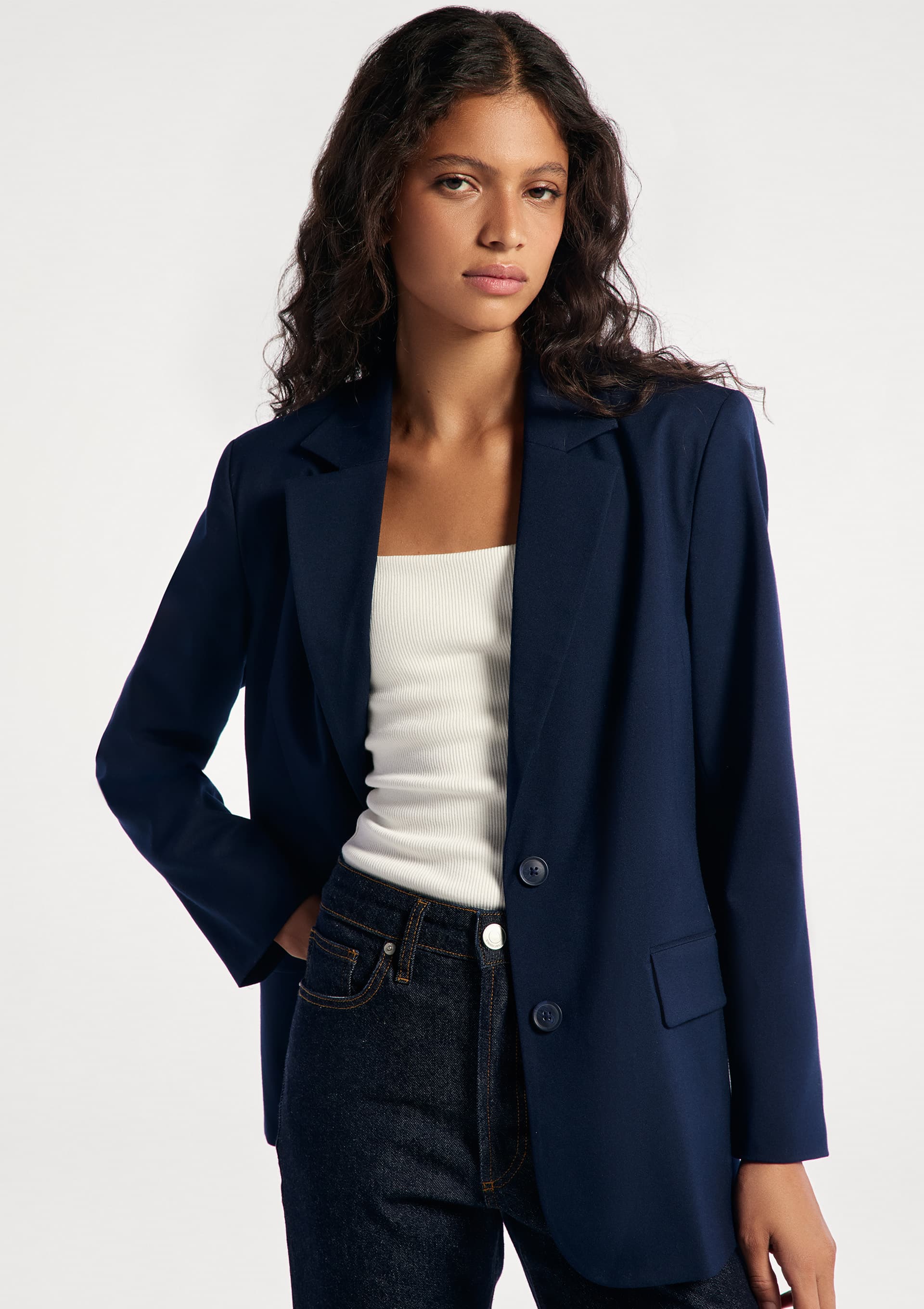 Blazer Feminino Estruturado - Azul