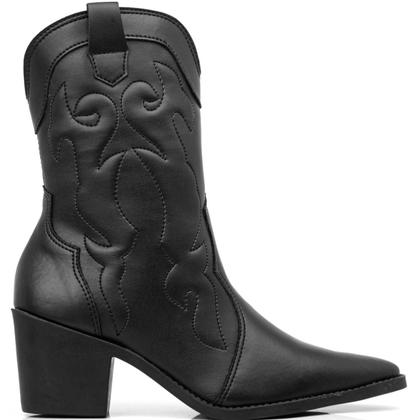 Bota Texana Country Feminina Cano Médio Bico Fino Estilo e Conforto Rodeio Barretos - Street