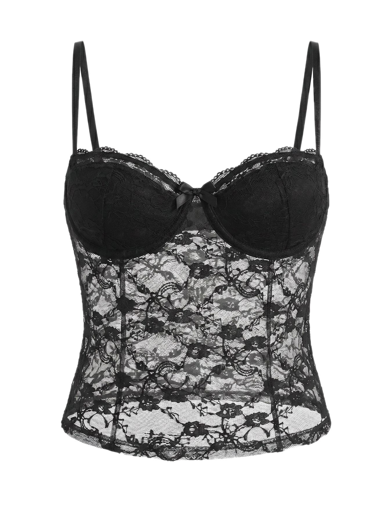 Top Cropped Sexy com Alça de Renda 