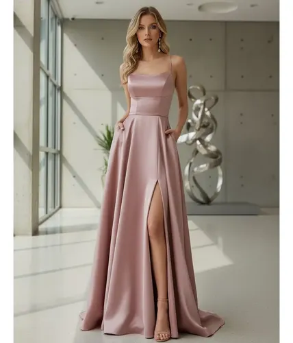 Vestido De Festa Longo Feminino Com Ombros Descobertos
