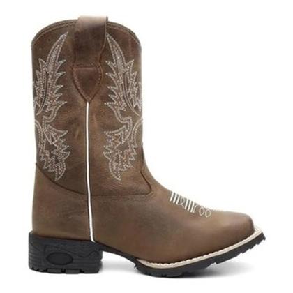 Bota Texana Feminina Infantil Menina Country Em Couro Legitimo Bordada - Nane Ramon Boots