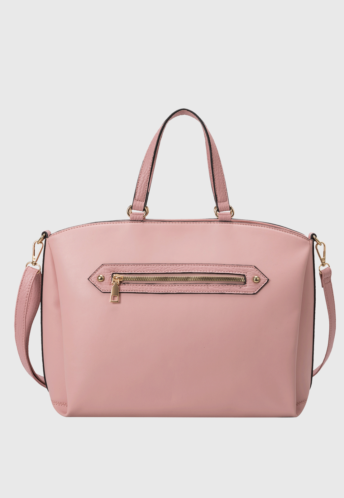 Bolsa Transversal e de Ombro Feminina Tote Bag Estilo Casual Rose B073 Rosa