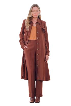 Trench Coat Matuta Essencial Marrom