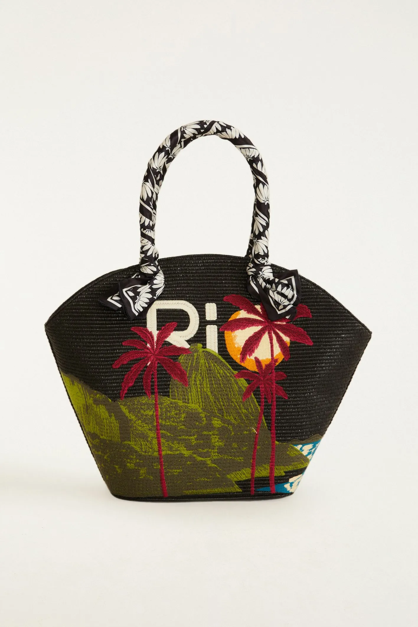 Bolsa Tote Rio Ráfia Preta