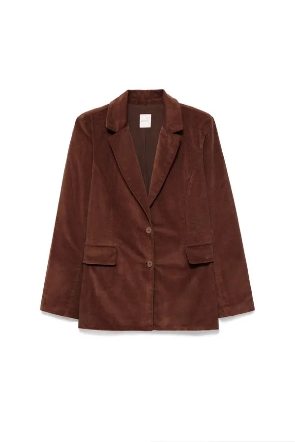 Blazer Feminino em Veludo Cotelê