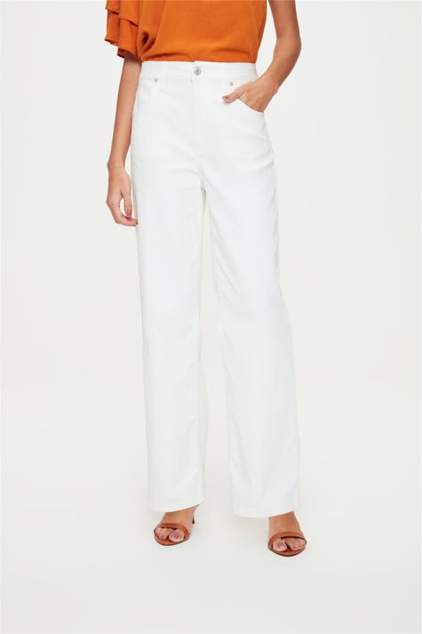 Calça Wide Leg de Sarja G5 C1 Resinada