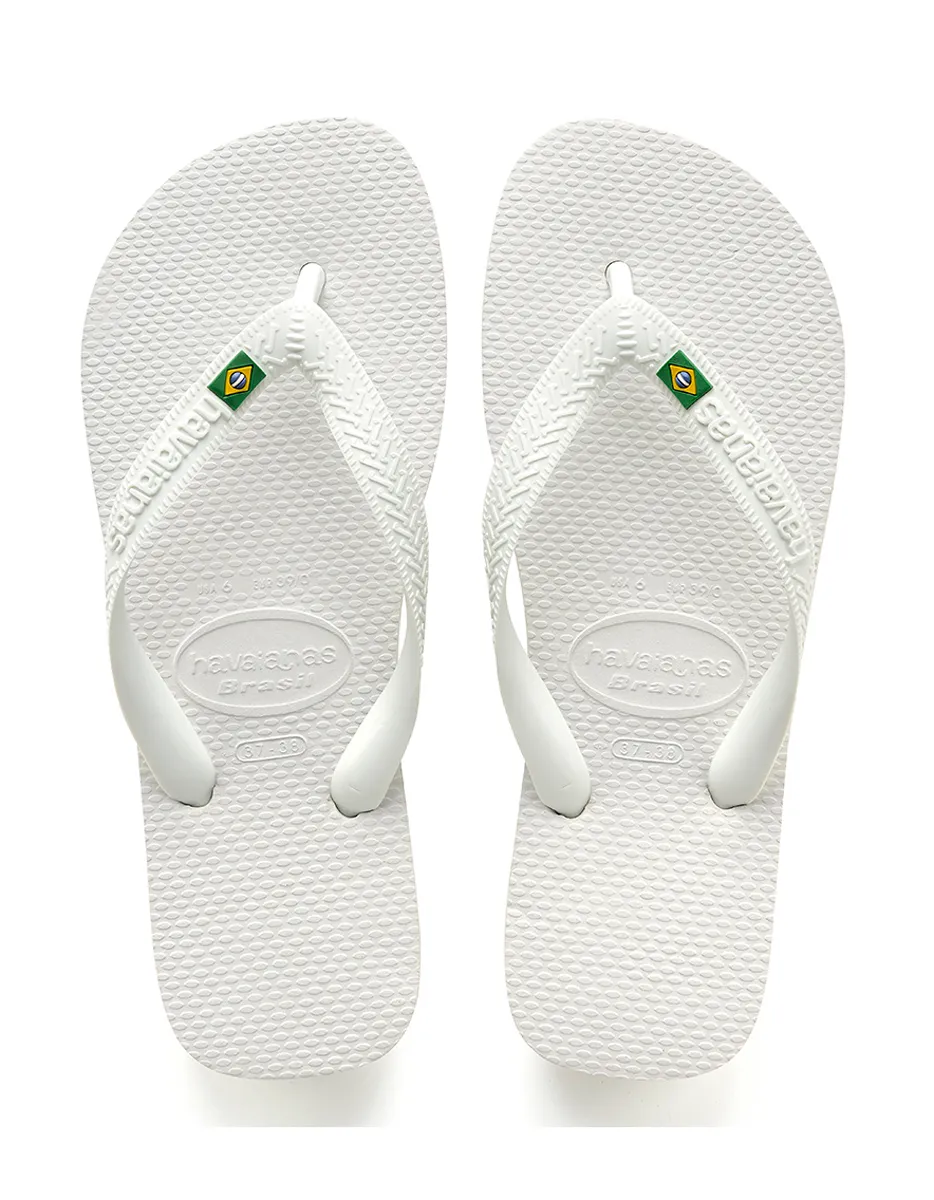 CHINELO HAVAIANAS BANDEIRA BRASIL BRANCO