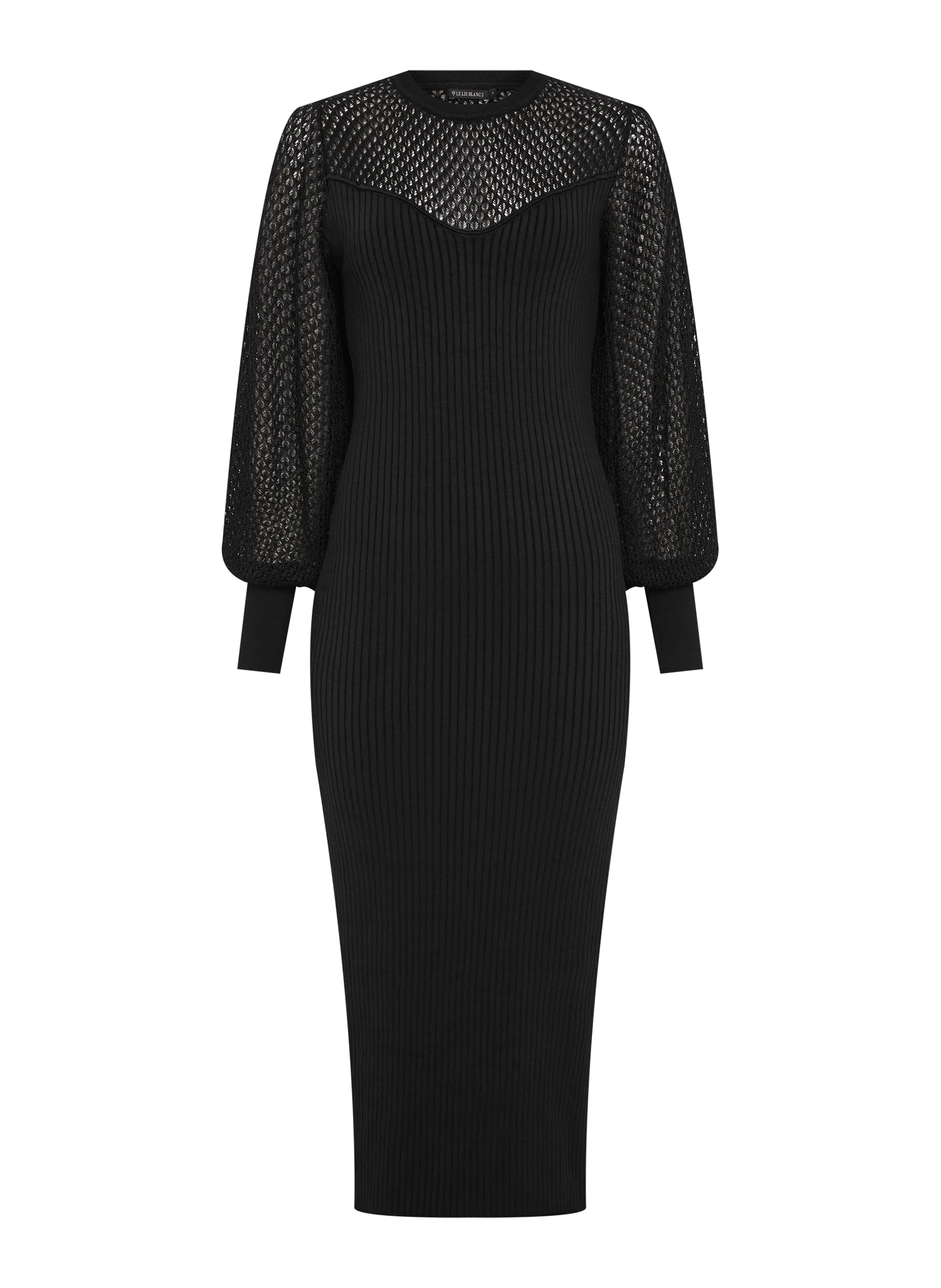 Vestido Le Lis Lourdes Tricot Midi Feminino