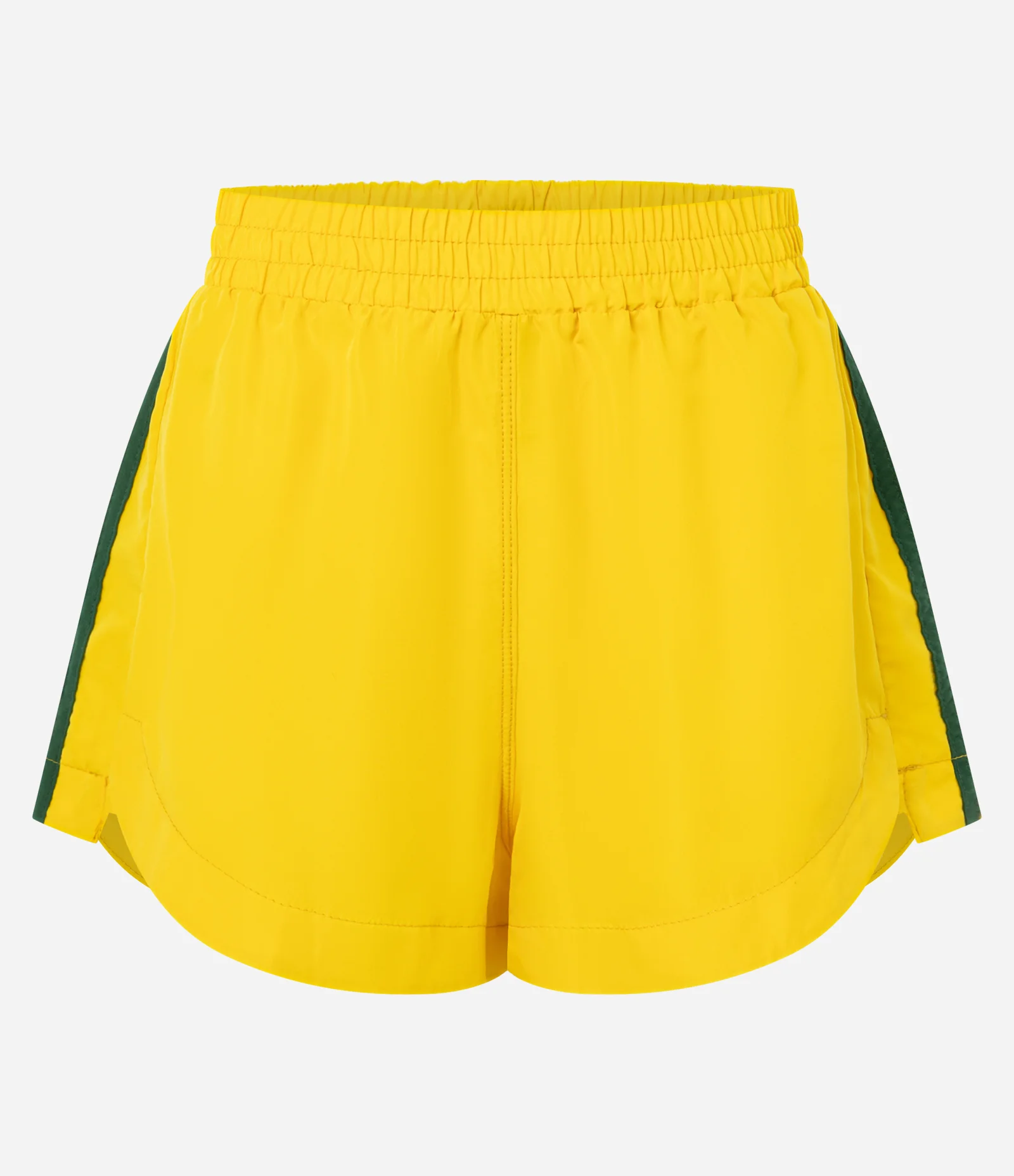 Bermuda Runner Esportiva com Listras Laterais Amarelo
