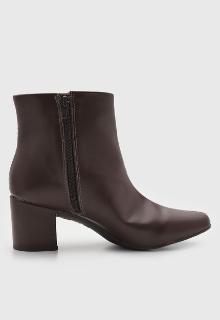 Bota Feminina VIA UNO Cano Baixo Marrom