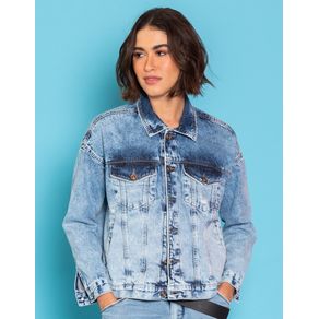 JAQUETA FEMININA JEANS DESTROYED