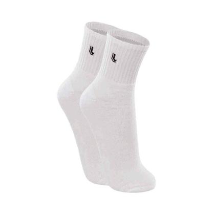 Kit Meia Lupo 3 Pares Cano Médio Algodão Esporte Coturno 3245 Bota Botina Tênis Feminina Academia Atoalhada