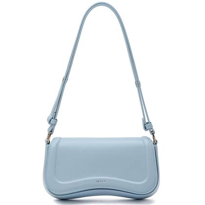 Bolsa Hobo Keyli feminina de couro azul claro 10,3 L x 2,4 L x 5,7 A