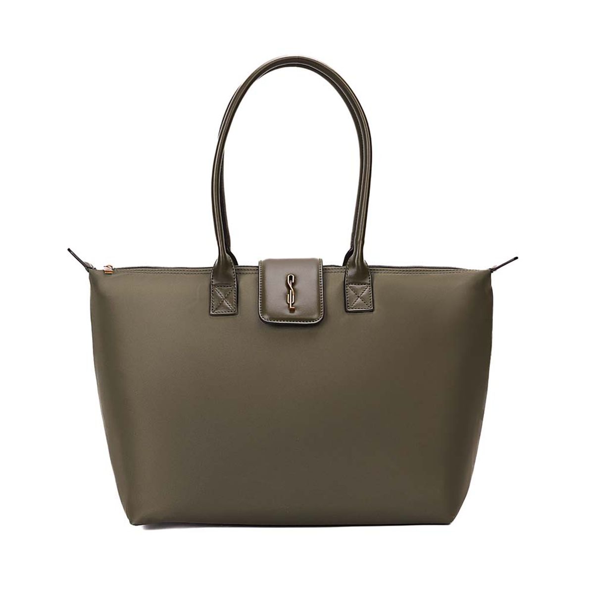 Bolsa Shopper Grande Nylon Verde Militar