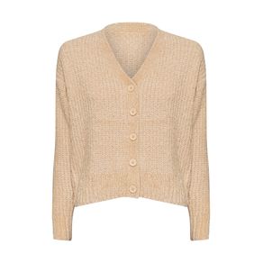 CARDIGAN FEMININO EM TRICOT CHENILLE