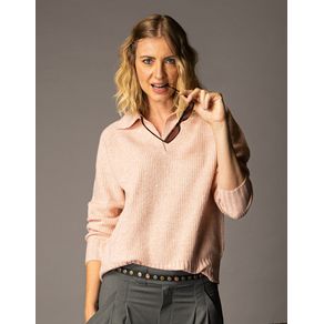 PULLOVER FEMININO EM TRICOT DECOTE V GOLA