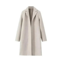 Trench Coat Feminino Vintage Longo - Decote em V, Manga Comprida e Estilo Chique