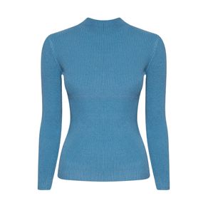 TRICOT FEMININO GOLA ALTA CANELADO