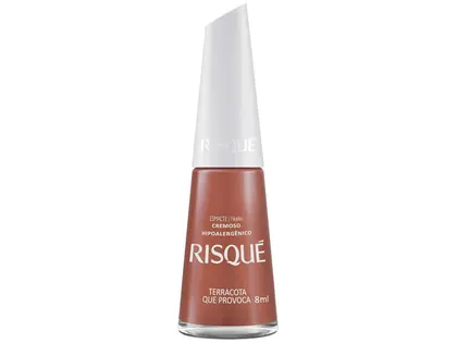 Esmalte Risqué Marrom Cremoso Terracota Que Provoca 8ml