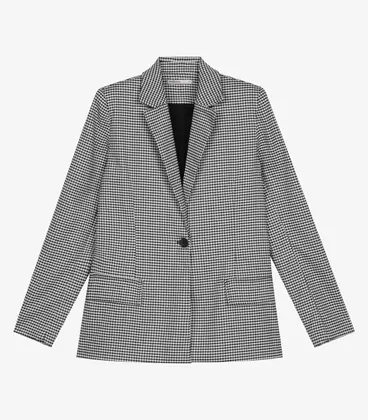Blazer Feminino Xadrez Endless Preto