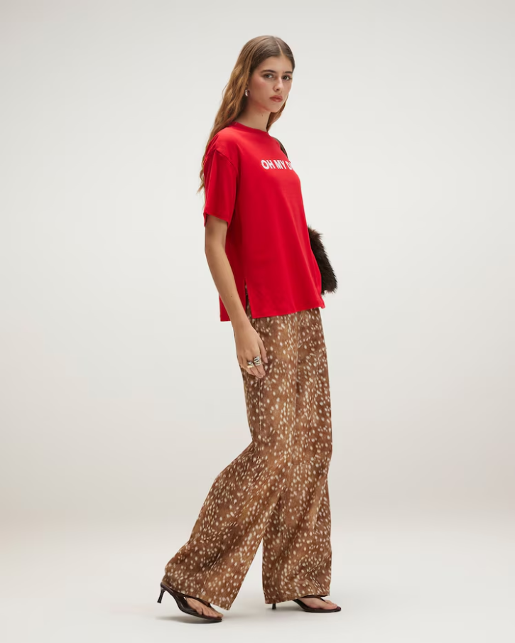Calça sarja feminina barrel bambi - marrom | Pool Jeans