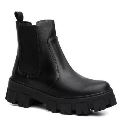 Bota Coturno Tendência Tratorado Feminino Moda Blogueira Chelsea - Integrashoes