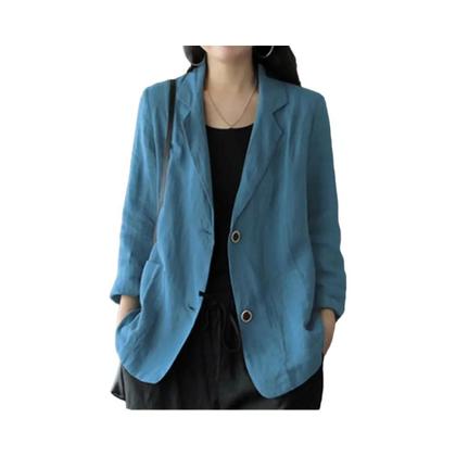 Blazer Feminino Elegante Oversized, Manga Comprida, Botão Único, Casaco Casual De Outono ZANZEA 2023