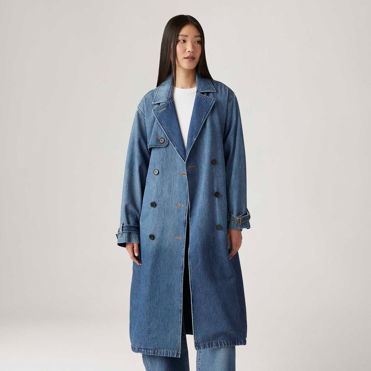 Trench Coat Jeans Levi's® Spade Lavagem Média