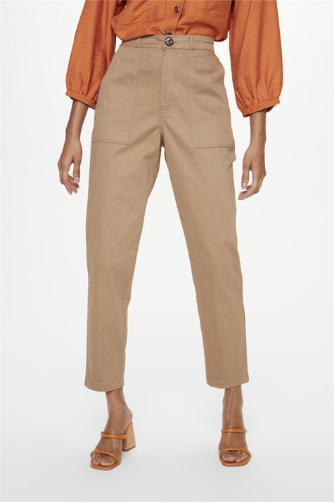 Calça de Sarja Slim Cropped G4 Feminina