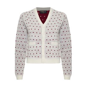 CARDIGAN FEMININO EM TRICOT JACQUARD POÁ