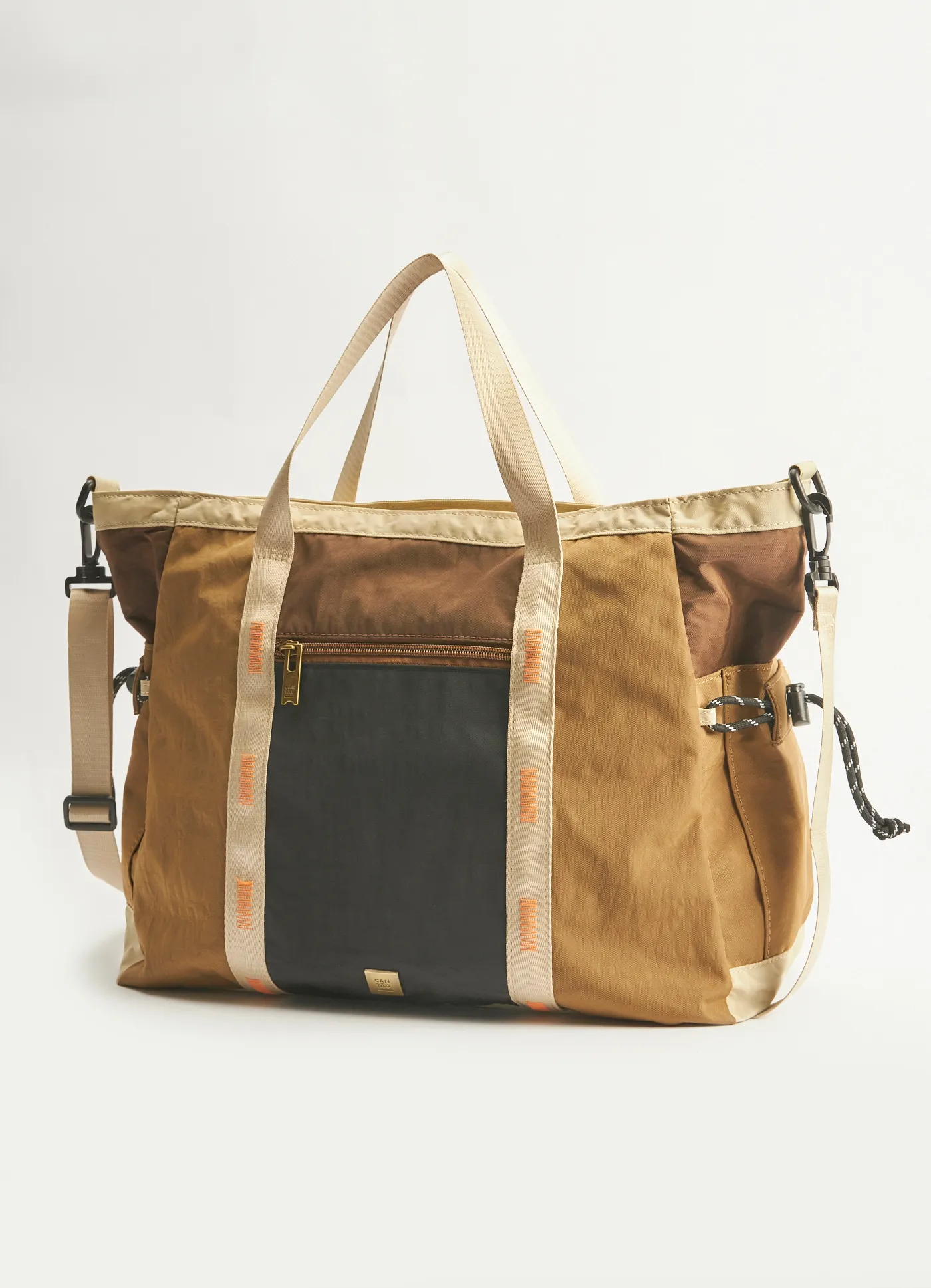 Bolsa nylon recortes caqui