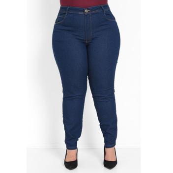 Calça Skinny Jeans Feminina modeladora Plus Size cintura alta lycra/elastano moda tendencia - Taiga Jeans - Calça Plus Size Feminina - Magazine Luiza